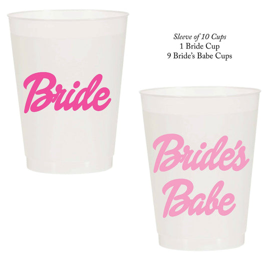 Bride and Bride's Babe Stadium Cups